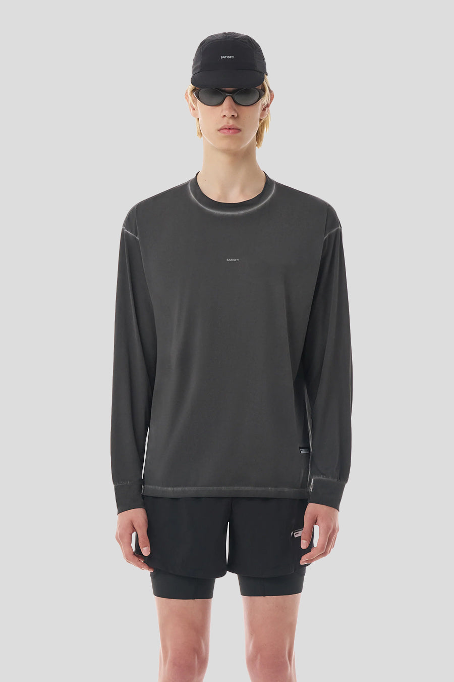 SATISFY - T-SHIRT À MANCHES LONGUES AURALITE NOIR - LE LABO STORE