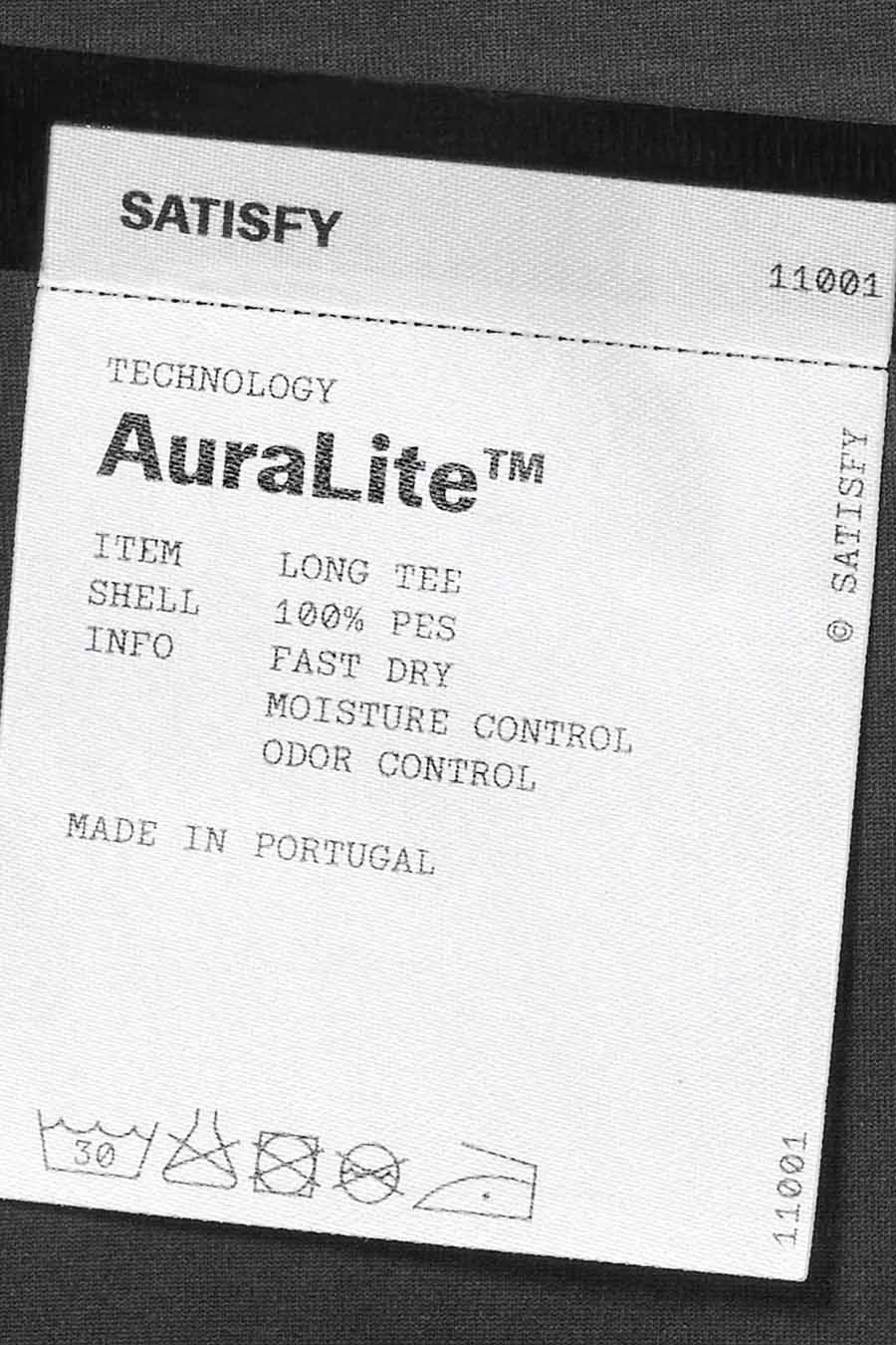 SATISFY - T-SHIRT À MANCHES LONGUES AURALITE NOIR - LE LABO STORE