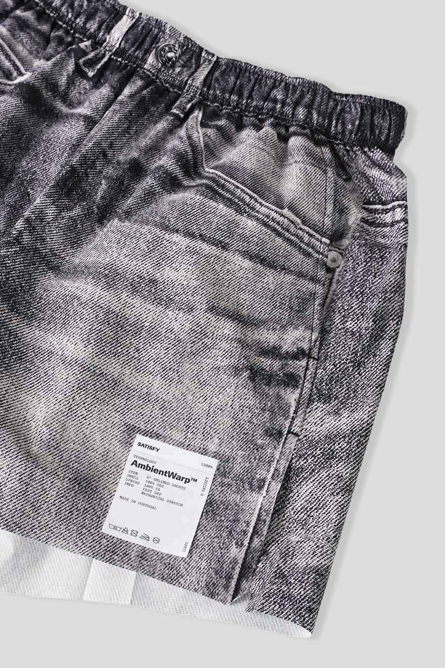 SATISFY - SHORT AMBIENTWARP 5 BLACK DENIM - LE LABO STORE