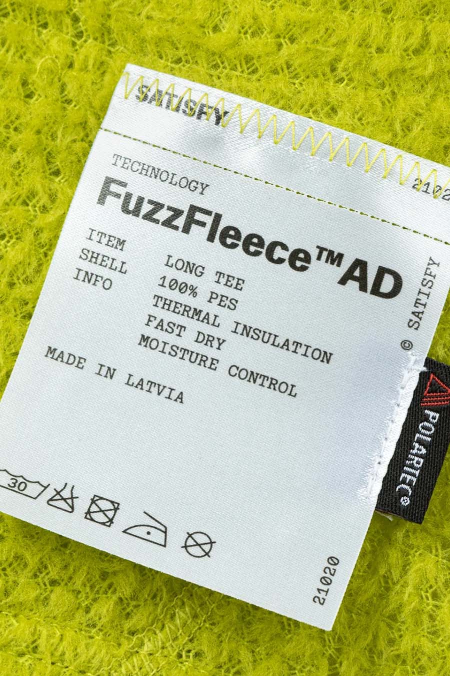 SATISFY - T-SHIRT À MANCHES LONGUES FUZZFLEECE AD VERT - LE LABO STORE