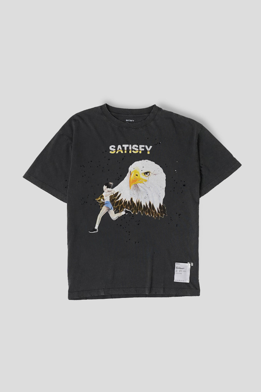 SATISFY - AGED BLACK EAGLE MOTHTECH T-SHIRT - LE LABO STORE