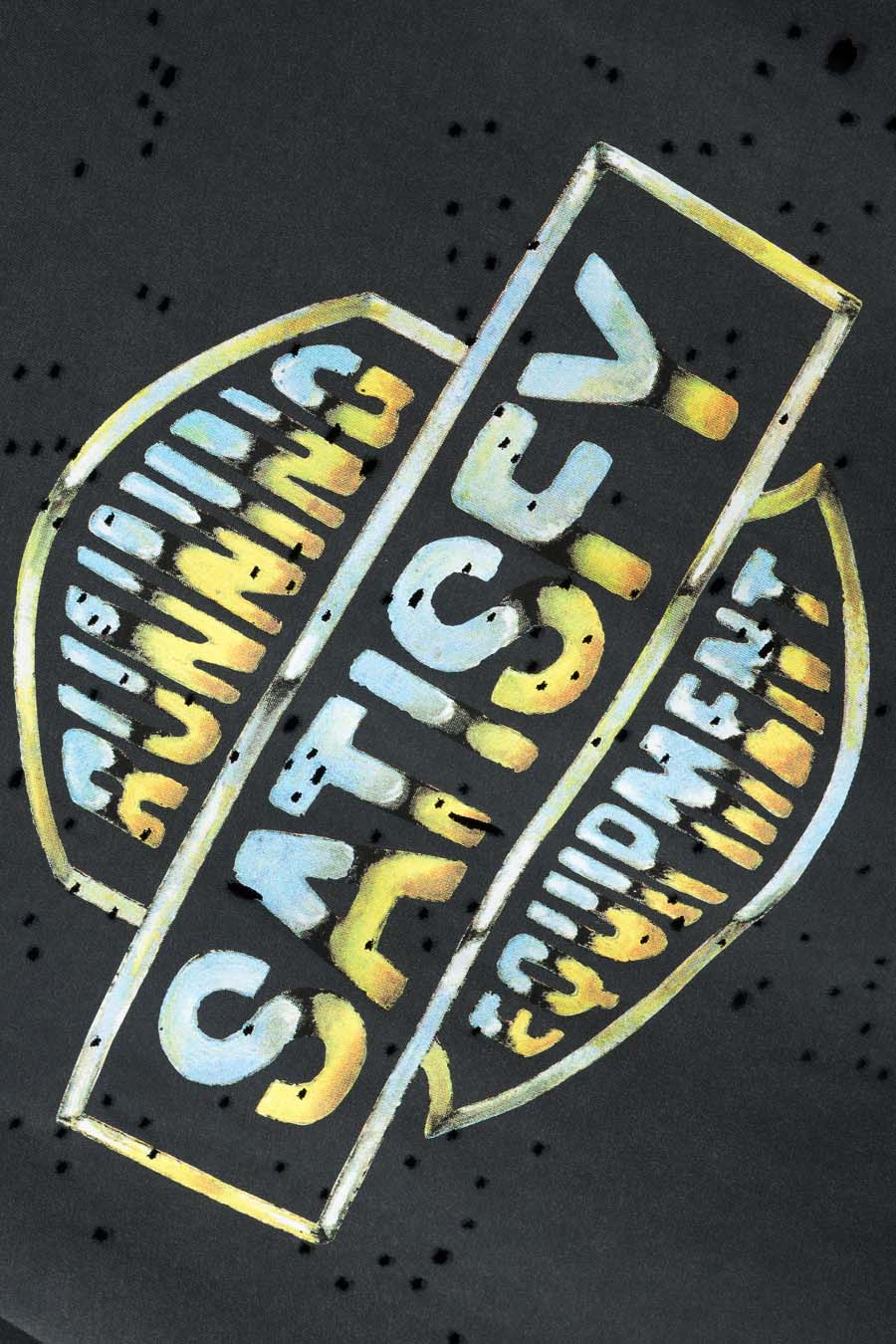 SATISFY - T-SHIRT MOTHTECH NOIR DÉLAVÉ - LE LABO STORE