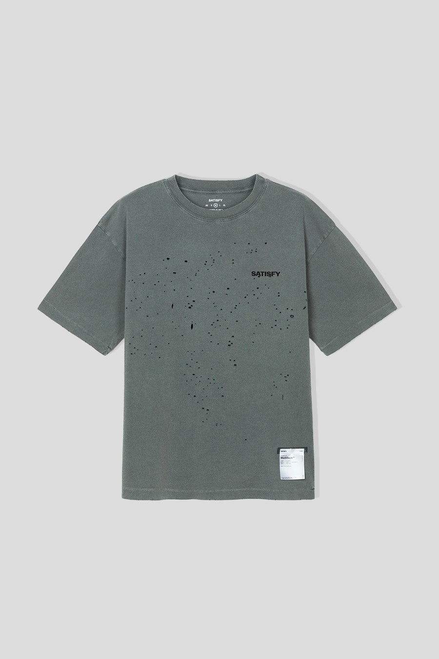 SATISFY - FADED BLACK MOTH TECH LOGO T-SHIRT - LE LABO STORE