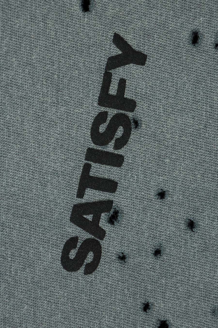SATISFY - T-SHIRT MOTH TECH LOGO NOIR DÉLAVÉ - LE LABO STORE