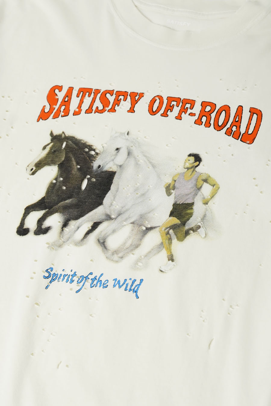 SATISFY - OFF-WHITE HORSE MOTHTECH T-SHIRT - LE LABO STORE