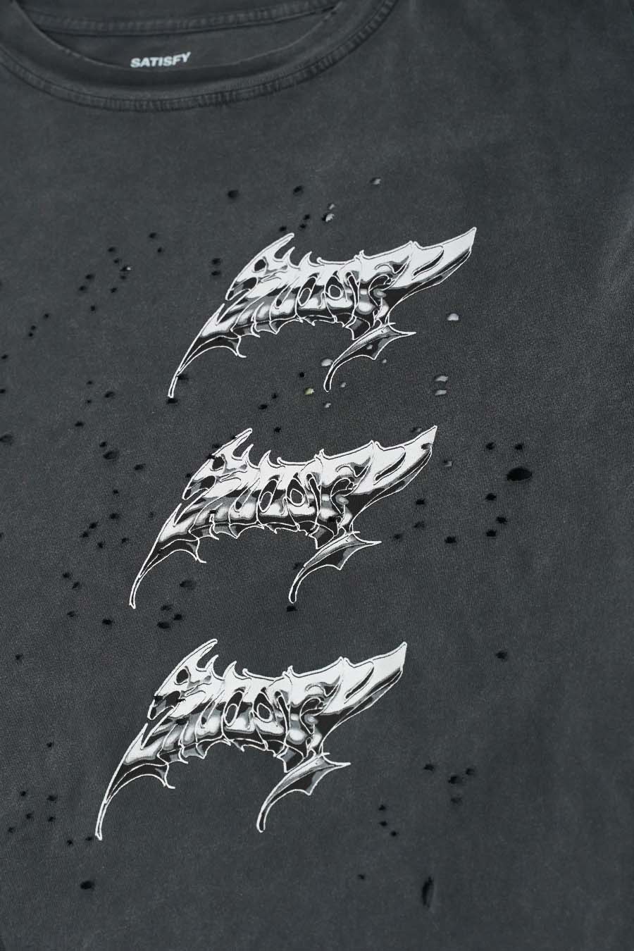 SATISFY - AGED BLACK MOTHTECH T-SHIRT - LE LABO STORE