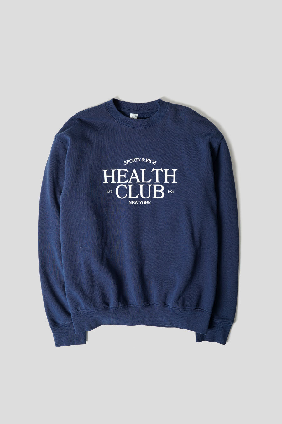 Sporty & Rich - CREWNECK HEALTH CLUB NAVY BLUE - LE LABO STORE