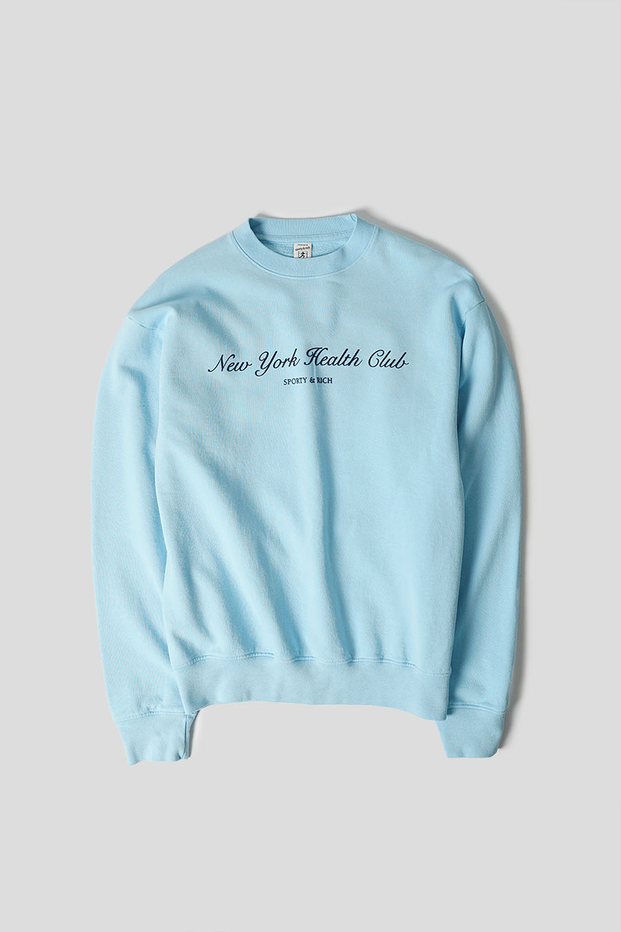 Sporty & Rich - CREWNECK NY HEALTH CLUB BLEU CIEL â LE LABO STORE