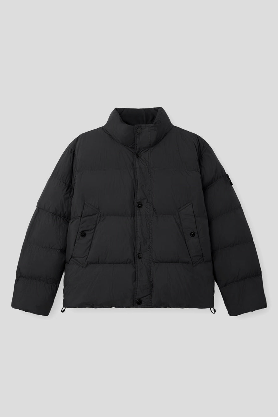 Stone Island - BLACK GARMENT DYED CRINKLE REPS NY DOWN JACKET  - LE LABO STORE