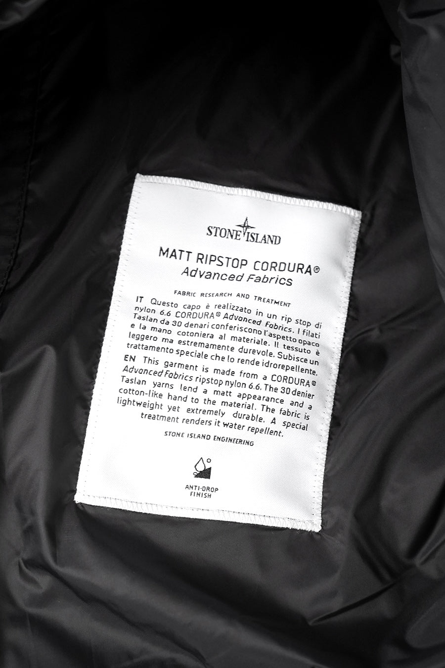 Stone Island - DOUDOUNE MATT RIPSTOP CORDURA ADVANCED FABRICS NOIRE - LE LABO STORE