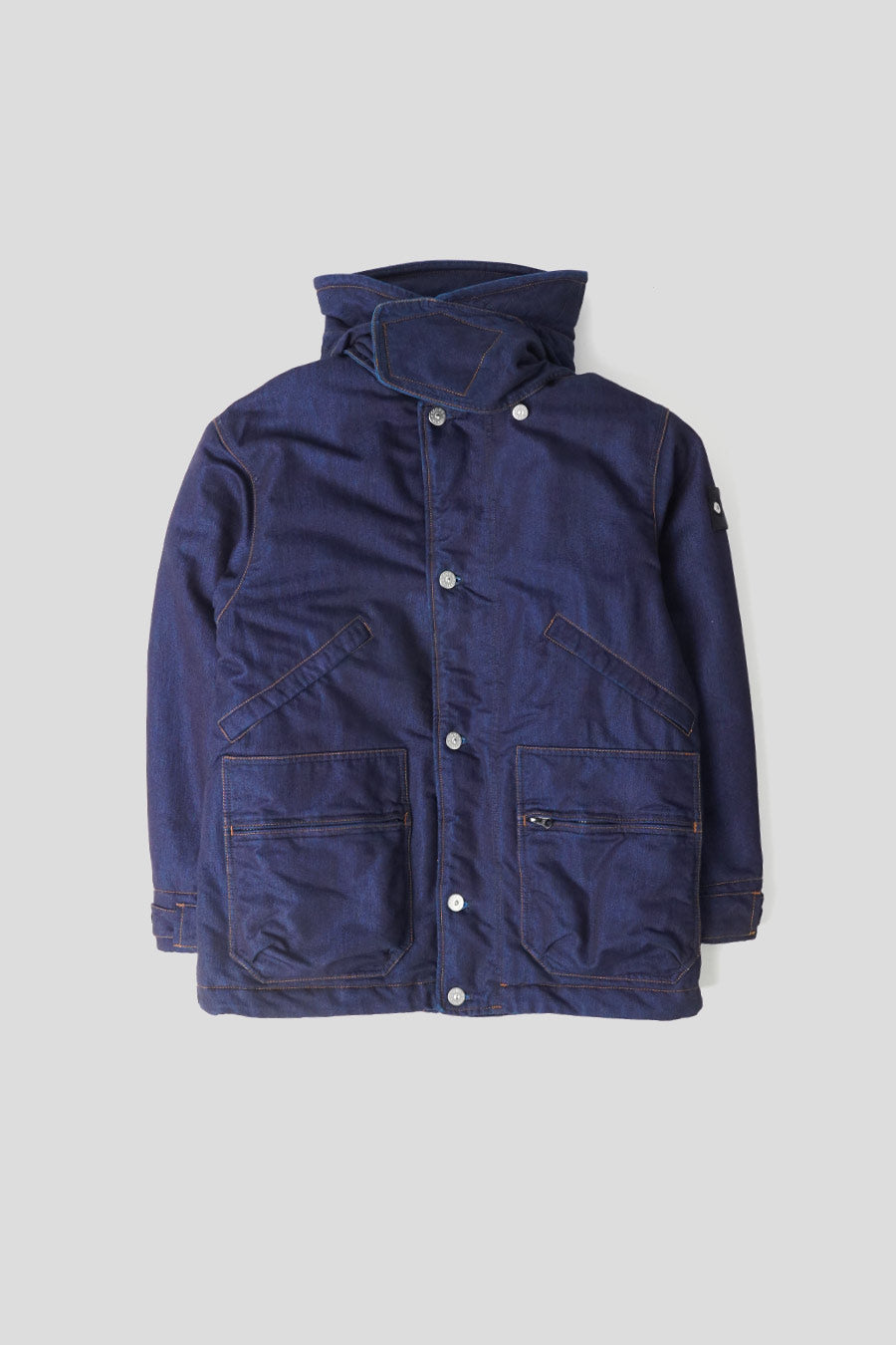 Stone Island - PARKA COURTE INDIGO POLYPROPYLENE DENIM LIGHT - LE LABO STORE