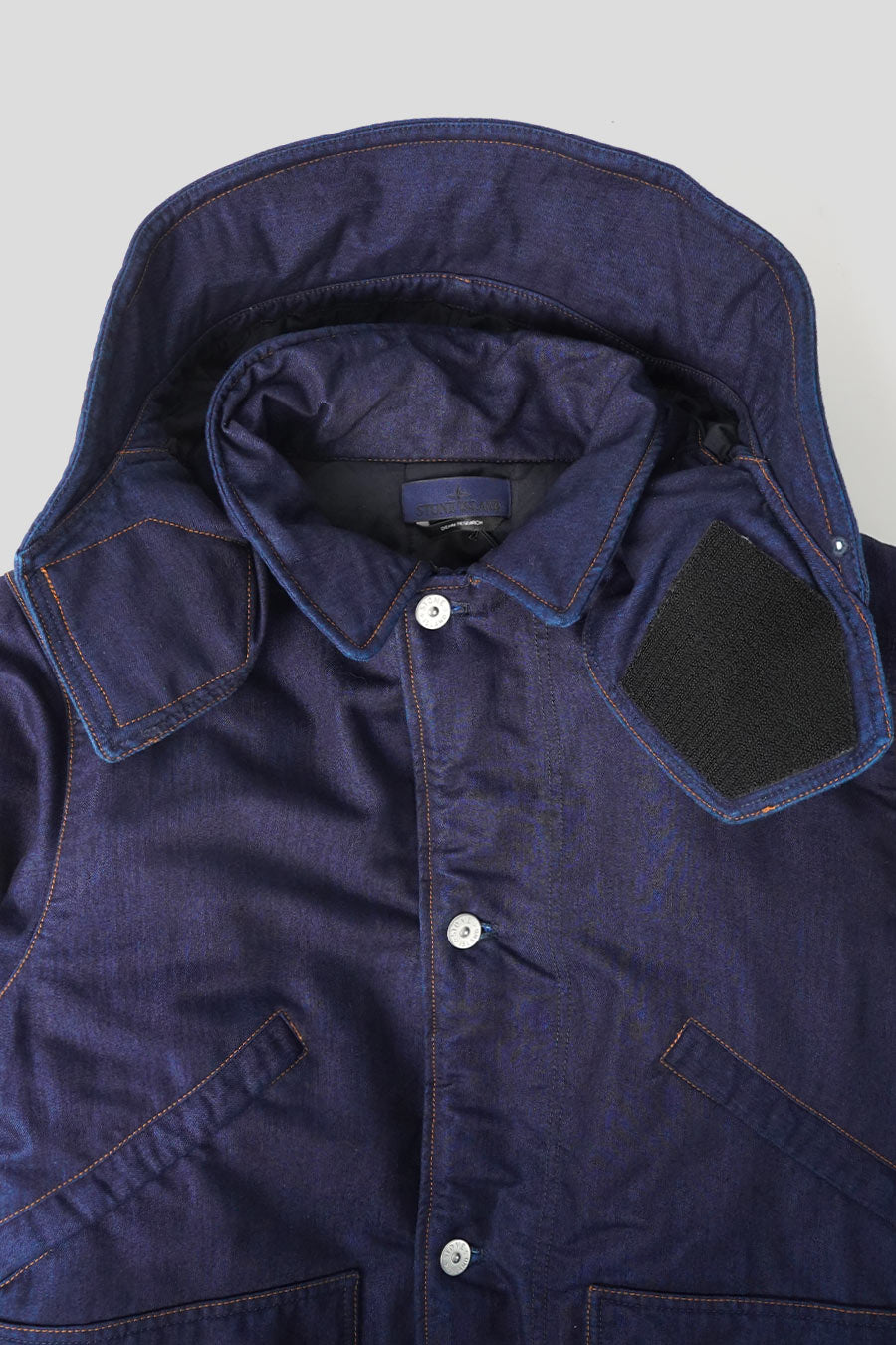 Stone Island - PARKA COURTE INDIGO POLYPROPYLENE DENIM LIGHT - LE LABO STORE