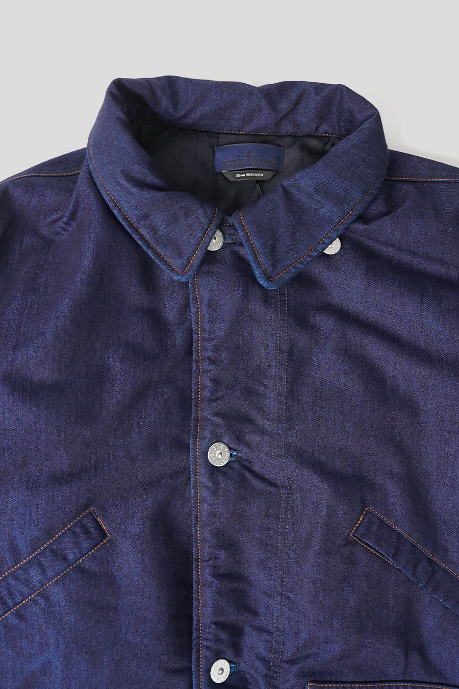 Stone Island - PARKA COURTE INDIGO POLYPROPYLENE DENIM LIGHT - LE LABO STORE