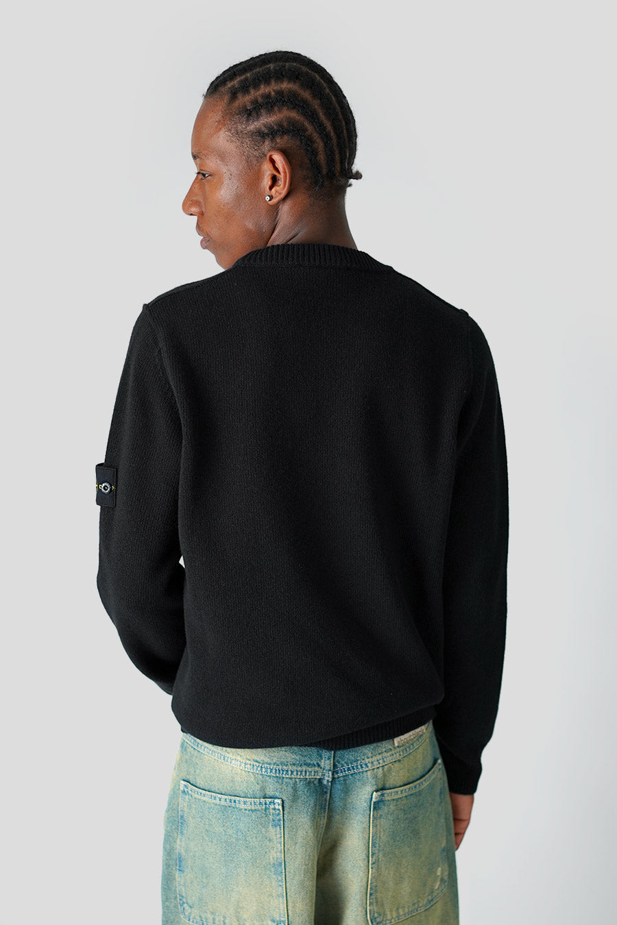 Stone Island - PULL EN LAINE NOIR - LE LABO STORE