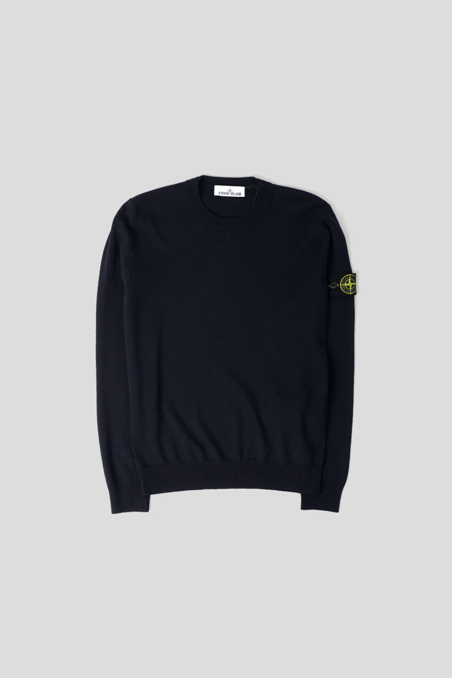 Stone Island - PULL LÉGER EN LAINE BLEU MARINE - LE LABO STORE