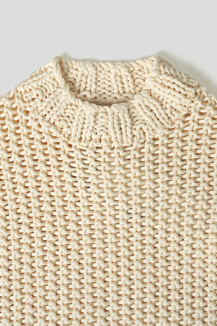 Stone Island - OFF WHITE UV-REACTIVE CHAIN STICH KNITTED SWEATER  - LE LABO STORE