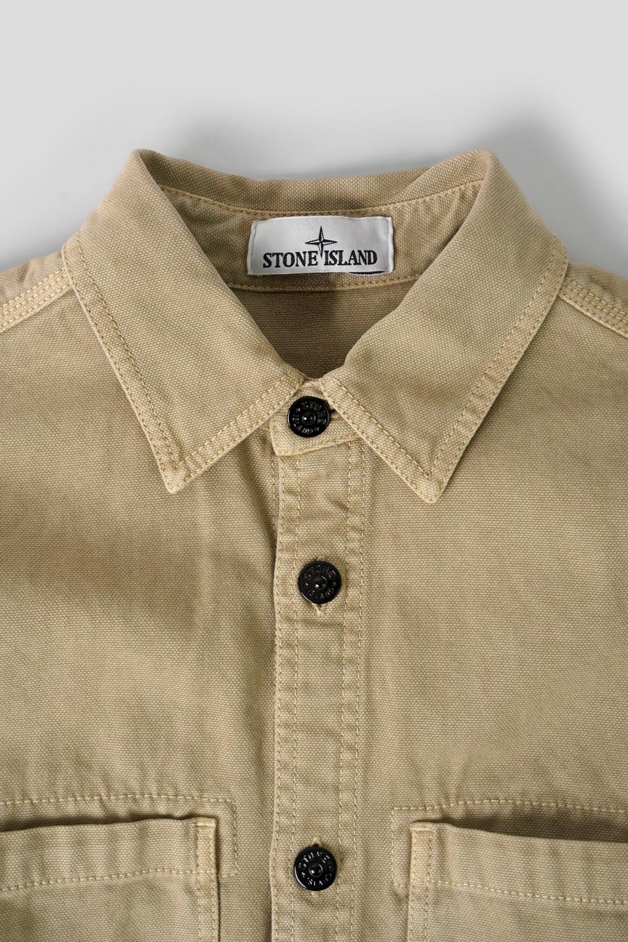 Stone Island - SUR-CHEMISE ORGANIC COTTON PANAMA OLD EFFECT DÉSERT - LE LABO STORE