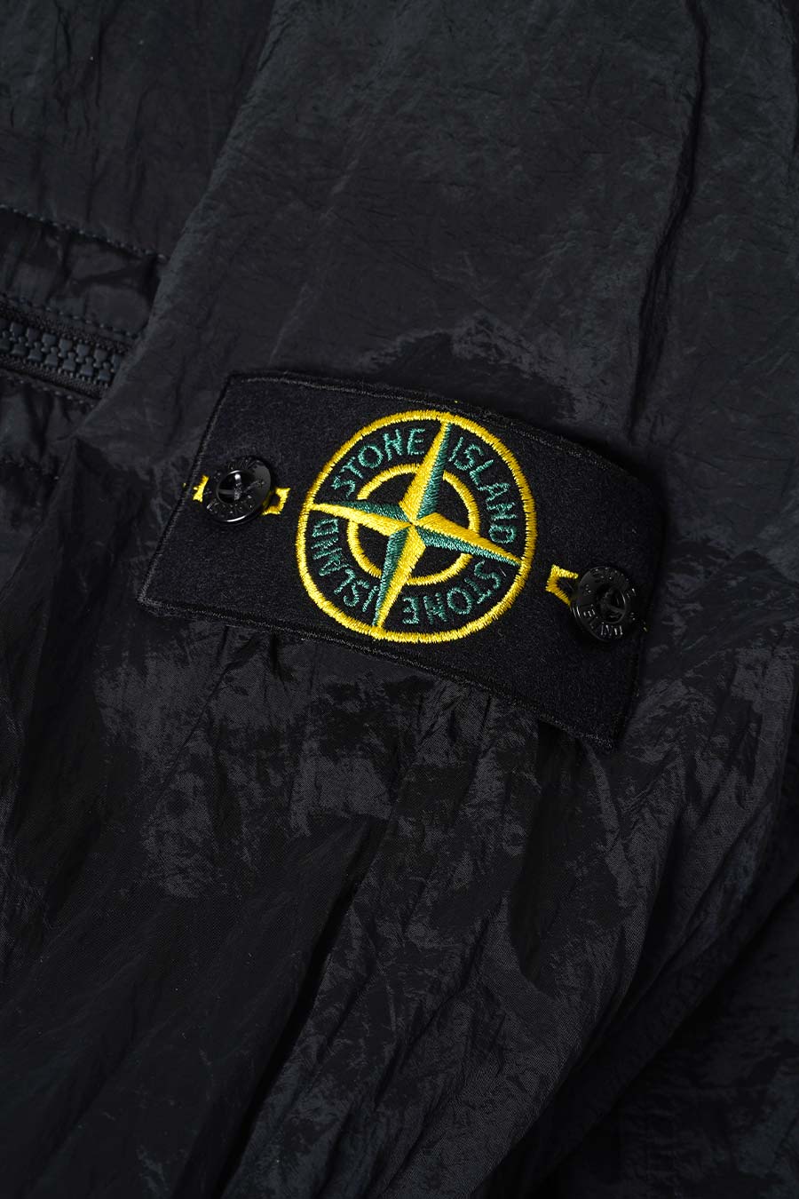 Stone island outlet metallic overshirt black