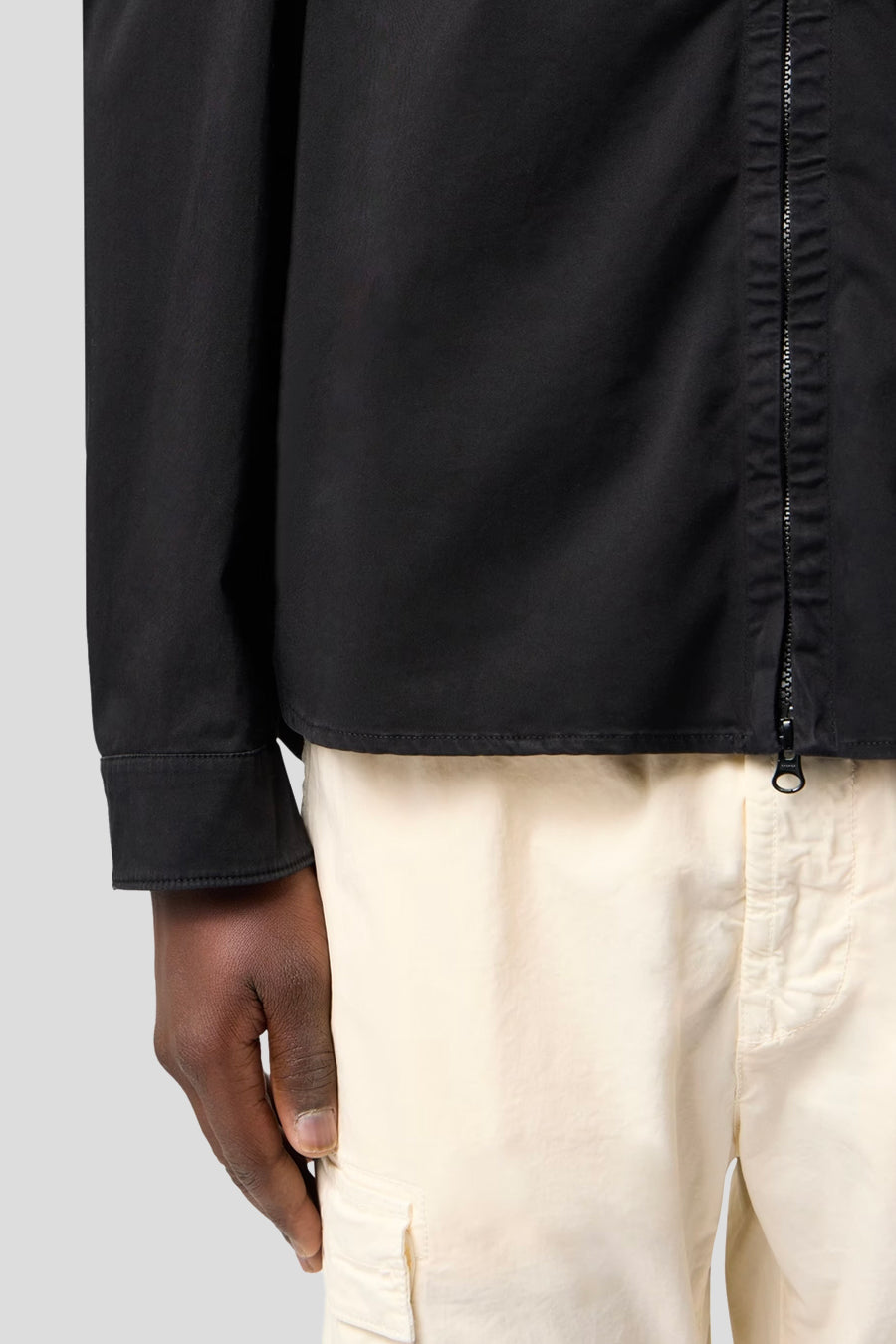 Stone Island - SURCHEMISE STRETCH NOIRE - LE LABO STORE