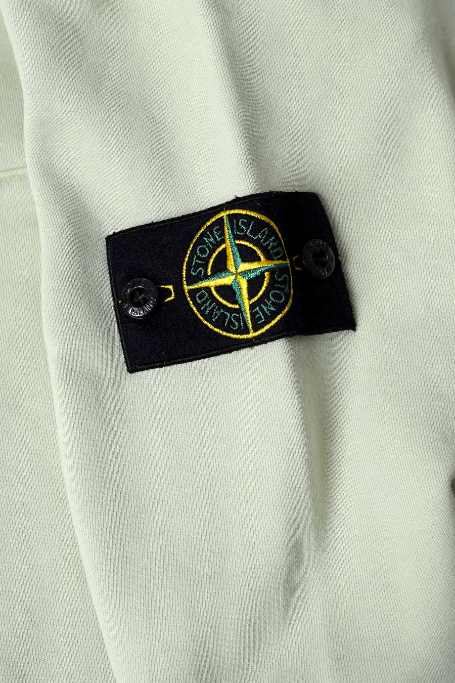 Sweat-shirt à capuche STONE ISLAND molleton coton bio blanc Sweat-shirt à capuche STONE ISLAND molleton coton bio blanc