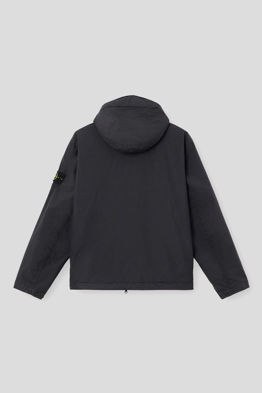 Stone Island - BLACK GARMENT DYED CRINKLE REPS NY HOODED JACKET  - LE LABO STORE