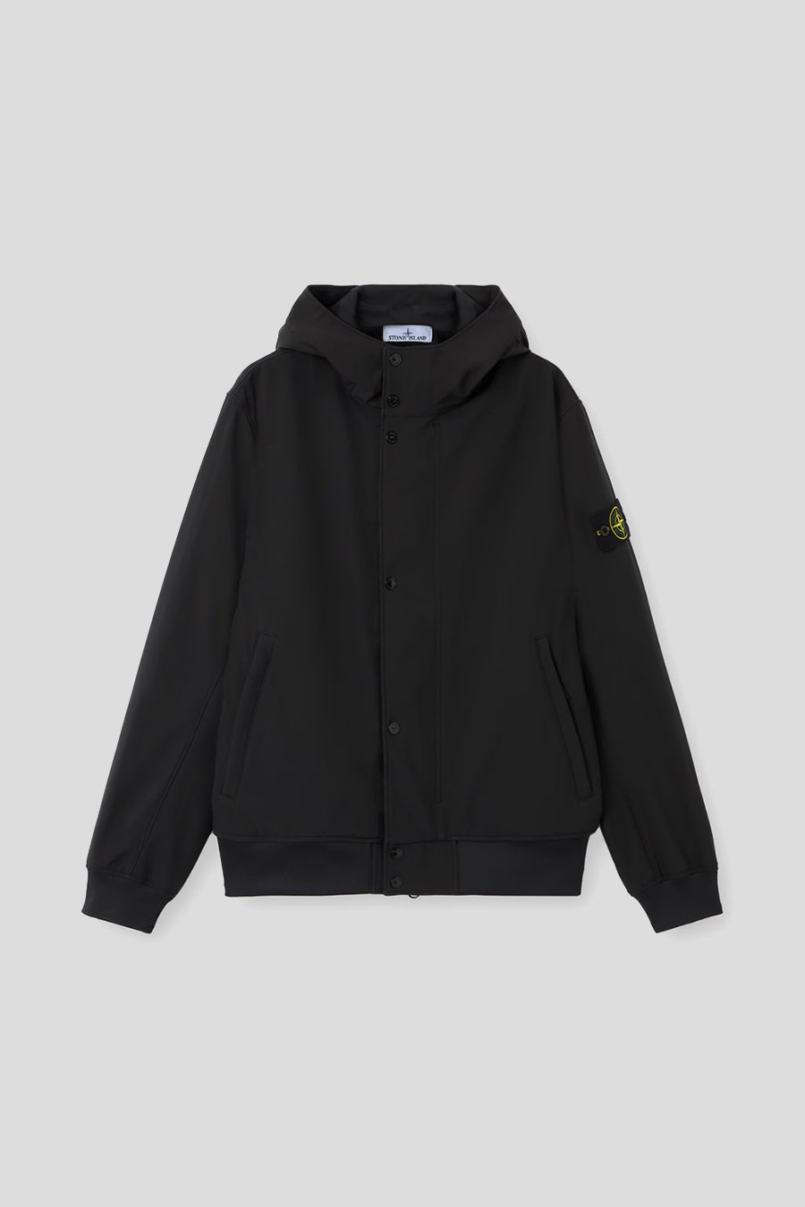 Stone Island - BLACK LIGHT SOFT SHELL HOODED JACKET - LE LABO STORE