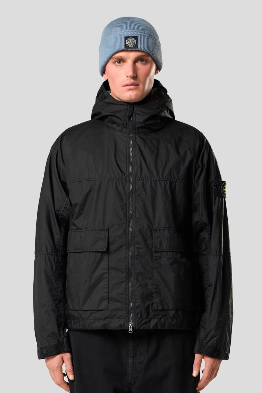 Stone Island - BLACK MEMBRANA 3L TC HOODED JACKET  - LE LABO STORE