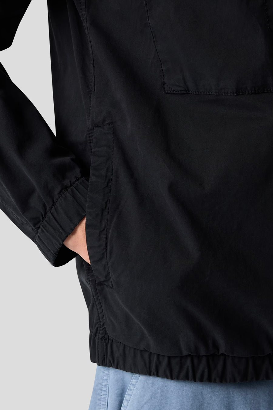 Stone Island - VESTE À CAPUCHE STRETCH NOIRE - LE LABO STORE