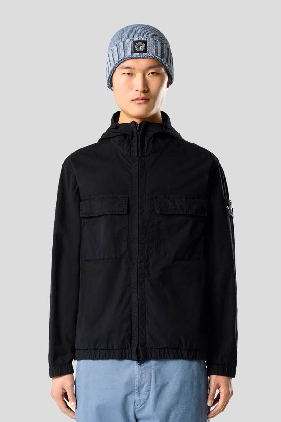 Stone Island - BLACK STRETCH HOODED JACKET  - LE LABO STORE