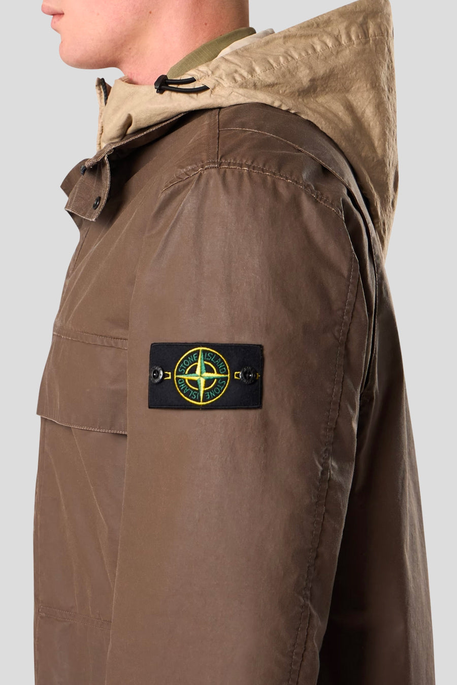 Stone Island - VESTE WAXED PIGMENT MARRON - LE LABO STORE