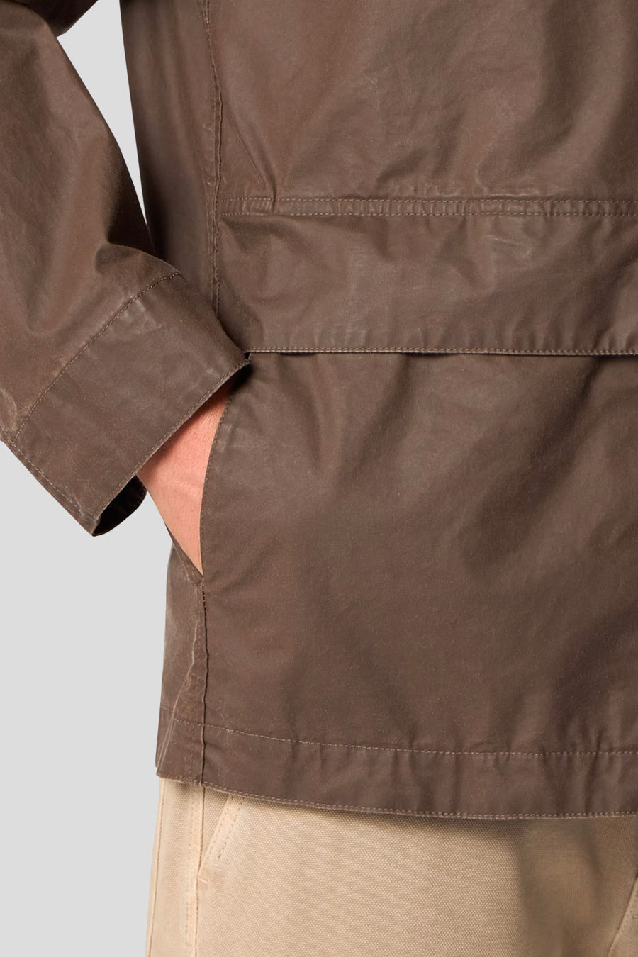 Stone Island - VESTE WAXED PIGMENT MARRON - LE LABO STORE