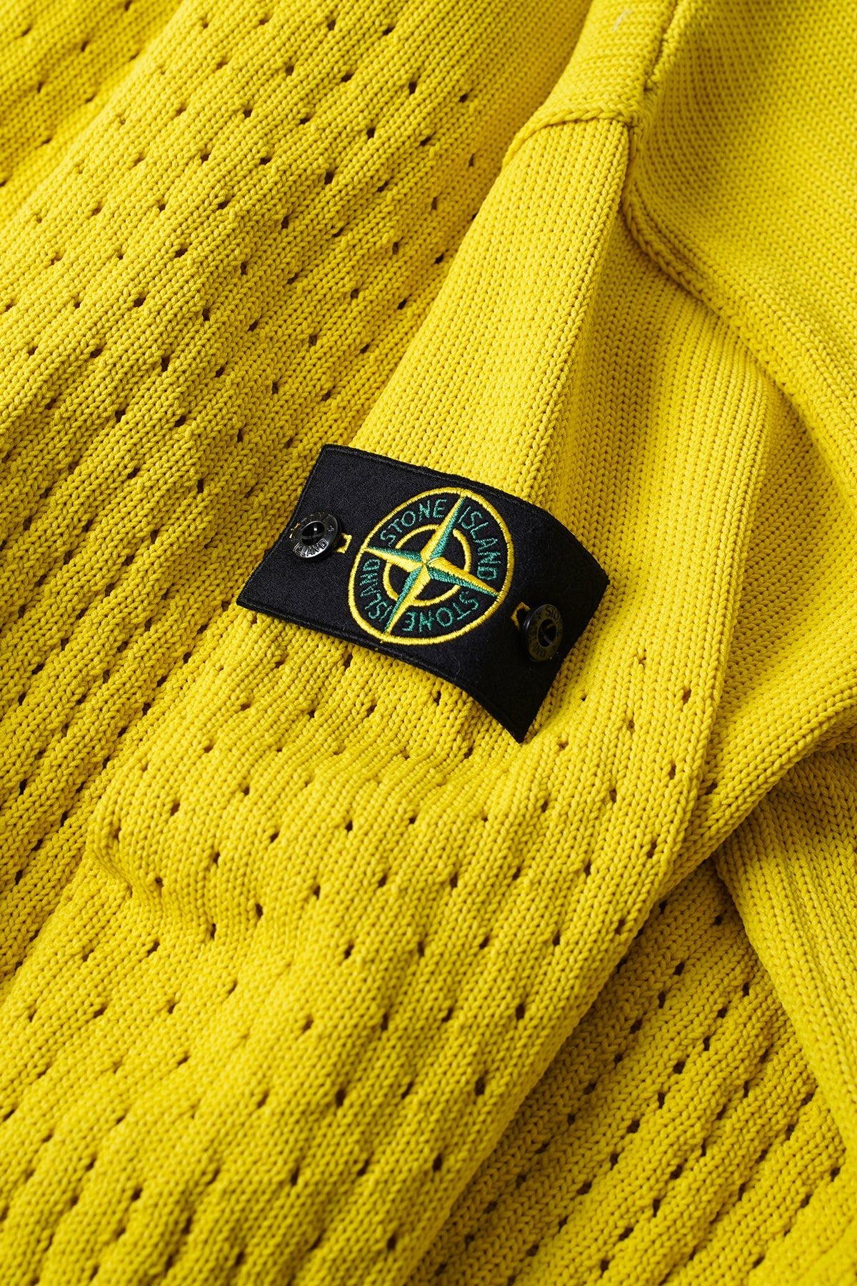Stone Island - CREWNECK EN MÉLANGE COTON ET NYLON JAUNE - LE LABO STORE