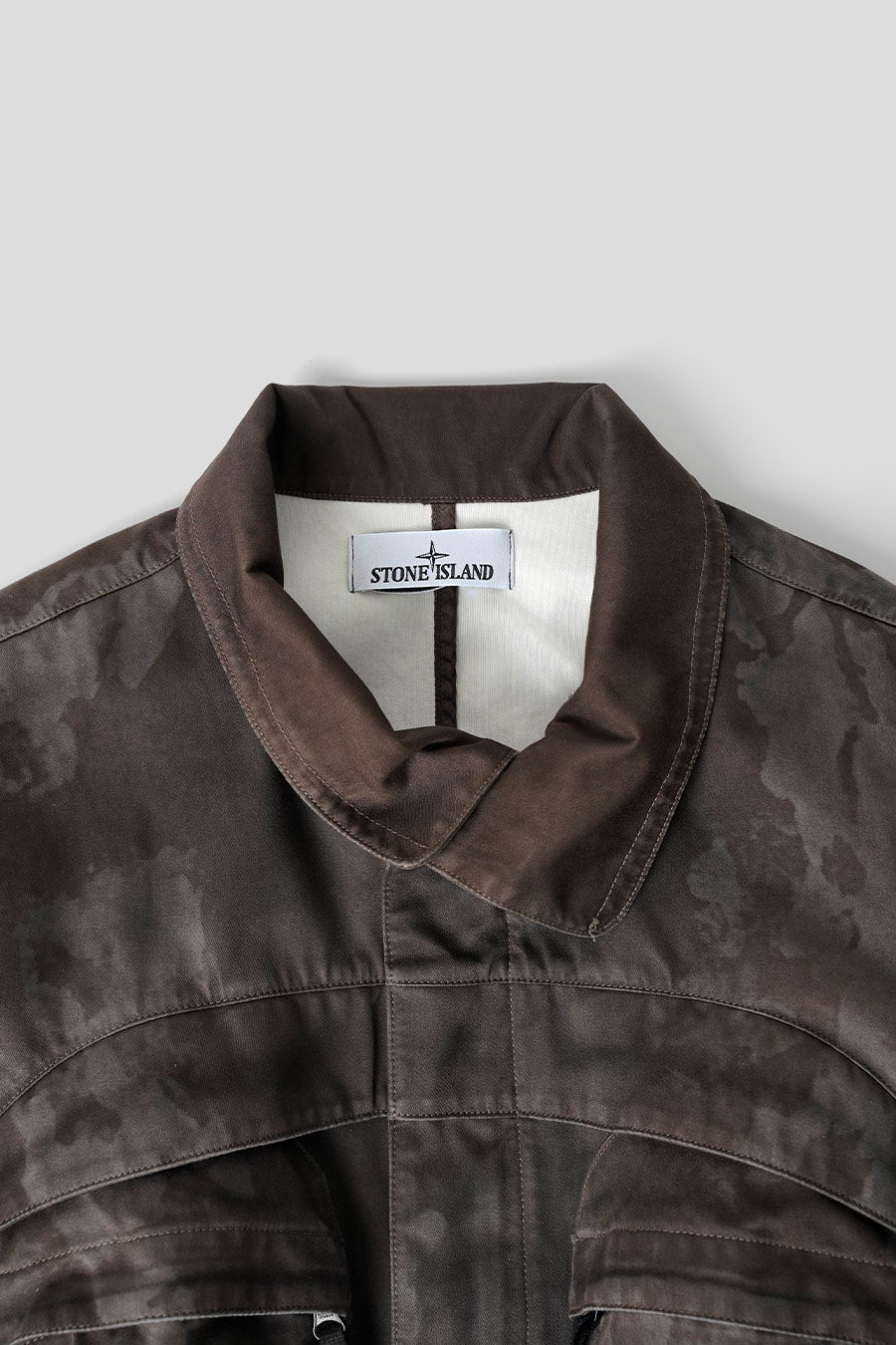 Stone Island - MANTEAU RASO GOMMATO 3L LASER CAMO VERT MILITAIRE - LE LABO STORE