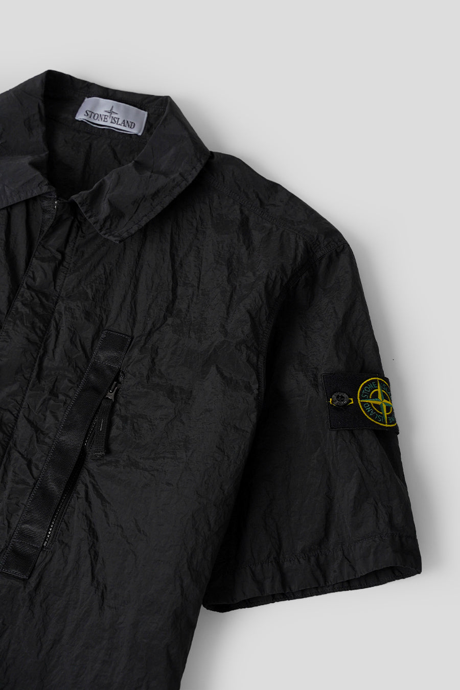 Stone Island - BLACK NYLON METAL SHORT-SLEEVED SHIRT  - LE LABO STORE