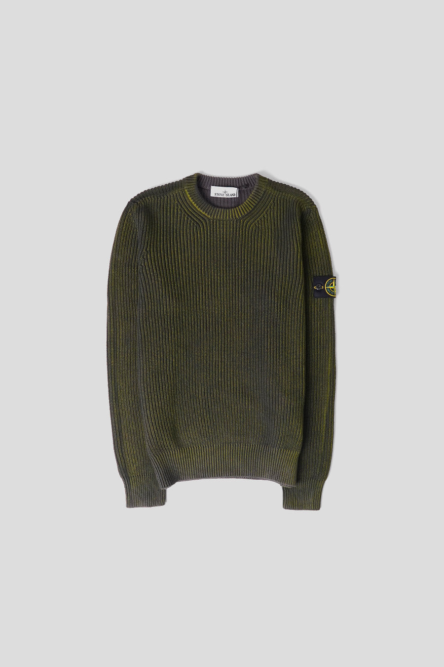 Stone Island - PULL EN MAILLE TRICOTÉ VERT FONCÉ - LE LABO STORE
