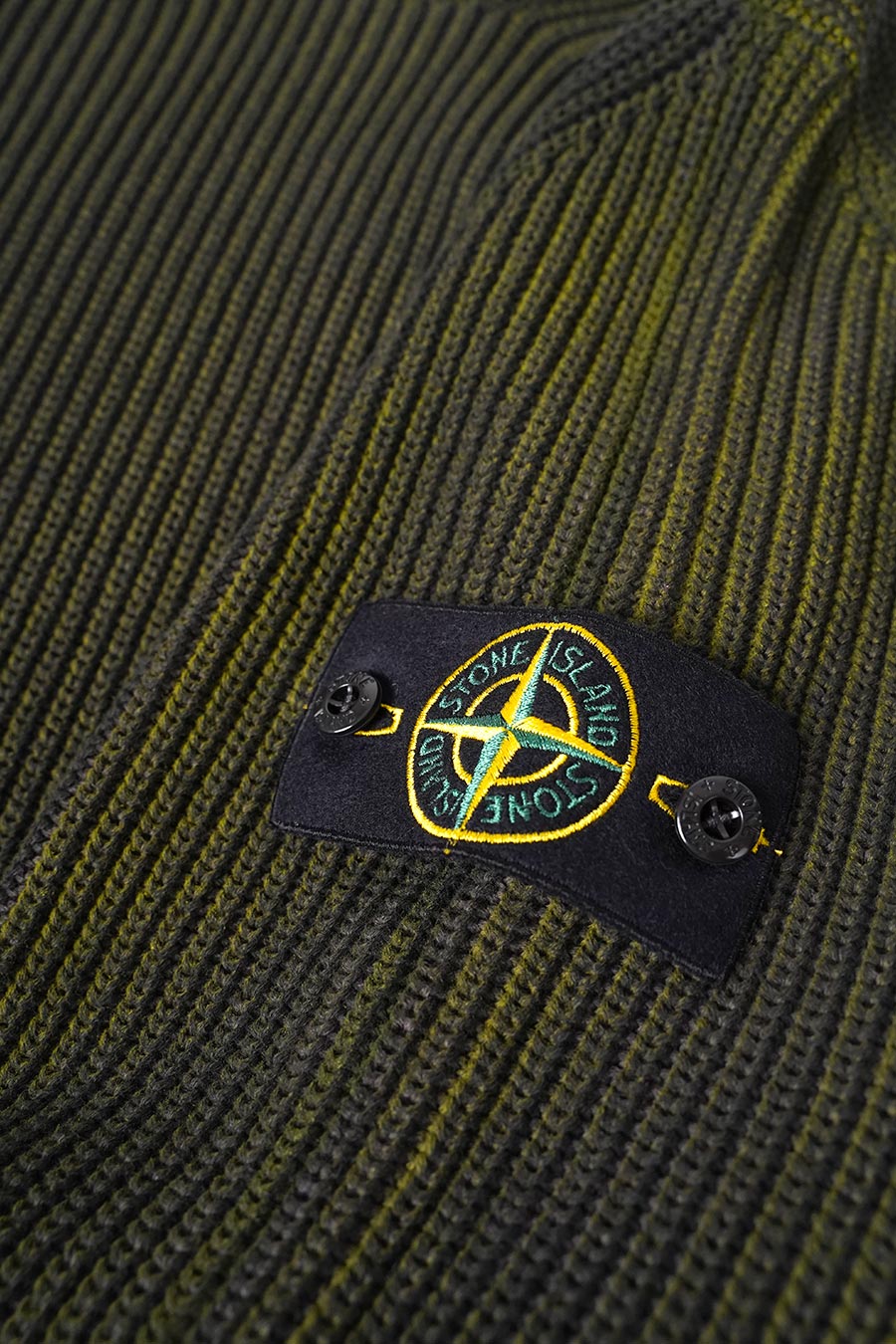 Stone Island - PULL EN MAILLE TRICOTÉ VERT FONCÉ - LE LABO STORE