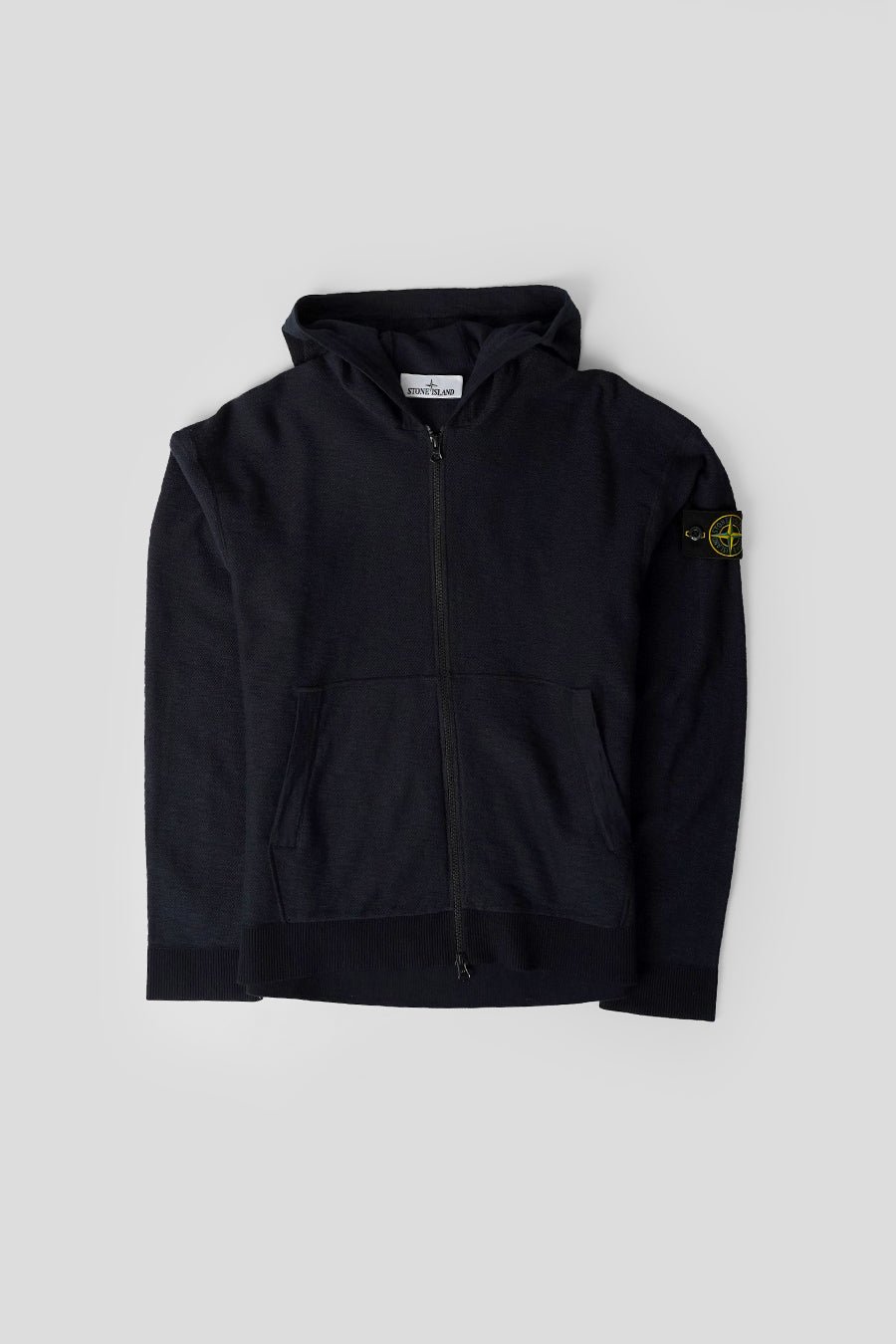 Stone Island - SWEATSHIRT ZIPPÉ À CAPUCHE BLEU MARINE - LE LABO STORE