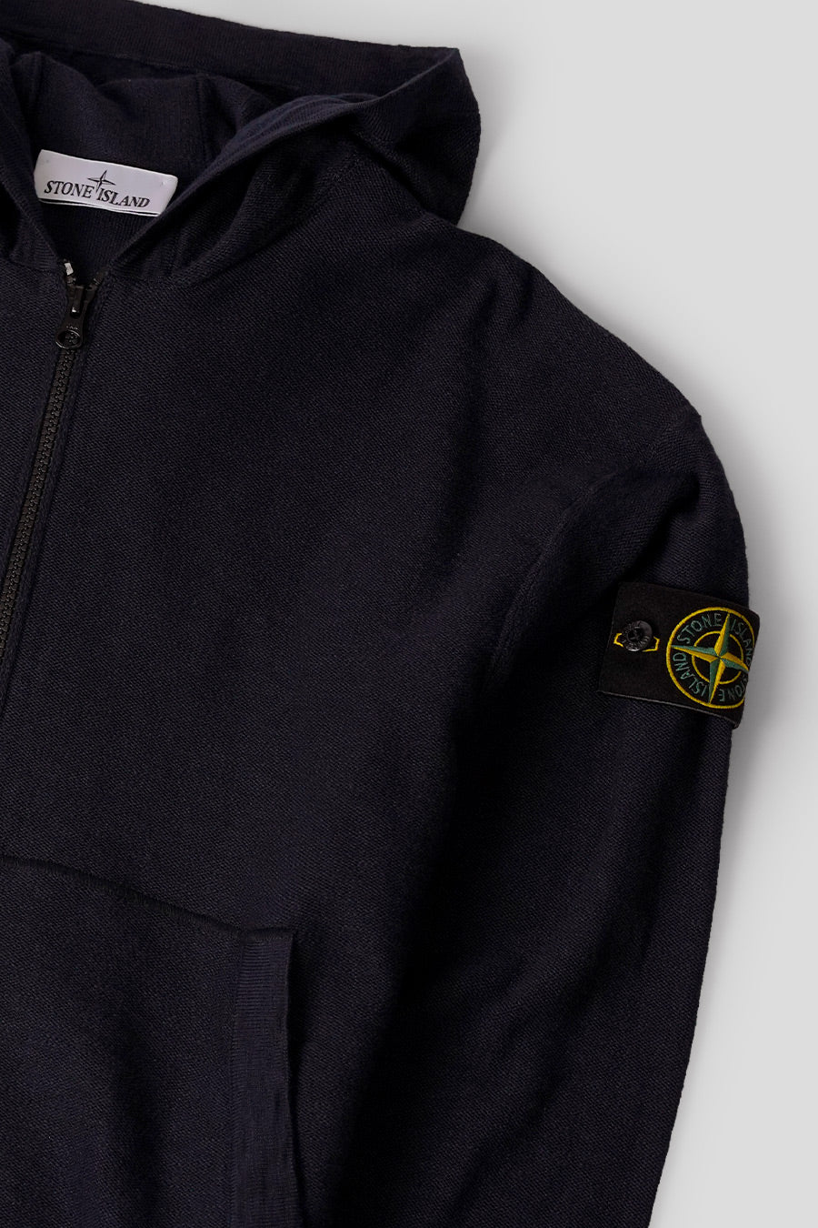 Stone Island - SWEATSHIRT ZIPPÉ À CAPUCHE BLEU MARINE - LE LABO STORE
