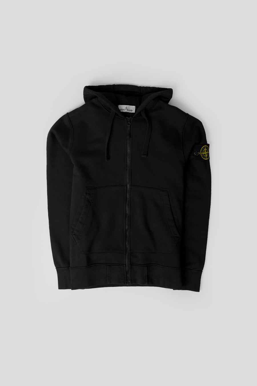 Stone Island - SWEATSHIRT ZIPPÉ À CAPUCHE NOIR - LE LABO STORE