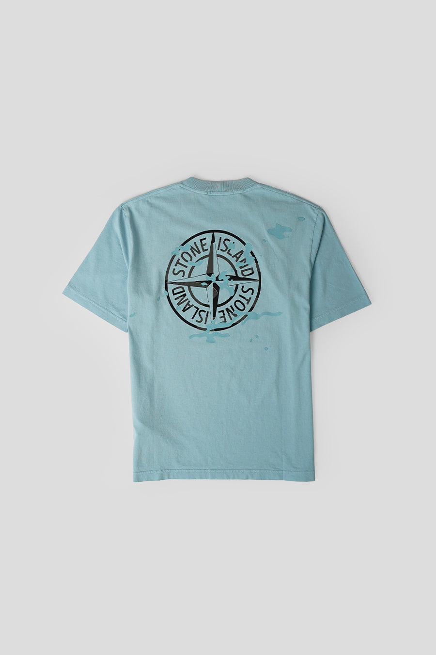 Stone Island - T-SHIRT CAMO COMPASS BLEU CENDRÉ - LE LABO STORE