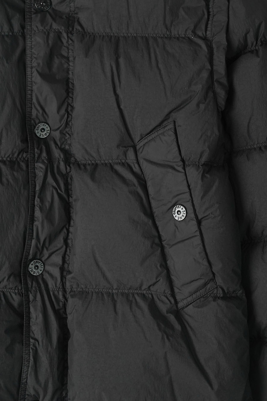 Stone Island - DOUDOUNE CRINKLE REPS NY RECYCLED NYLON NOIR - LE LABO STORE