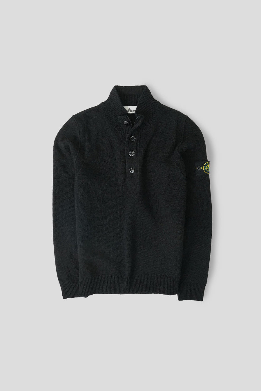 Stone Island - PULL À COL MONTANT NOIR - LE LABO STORE