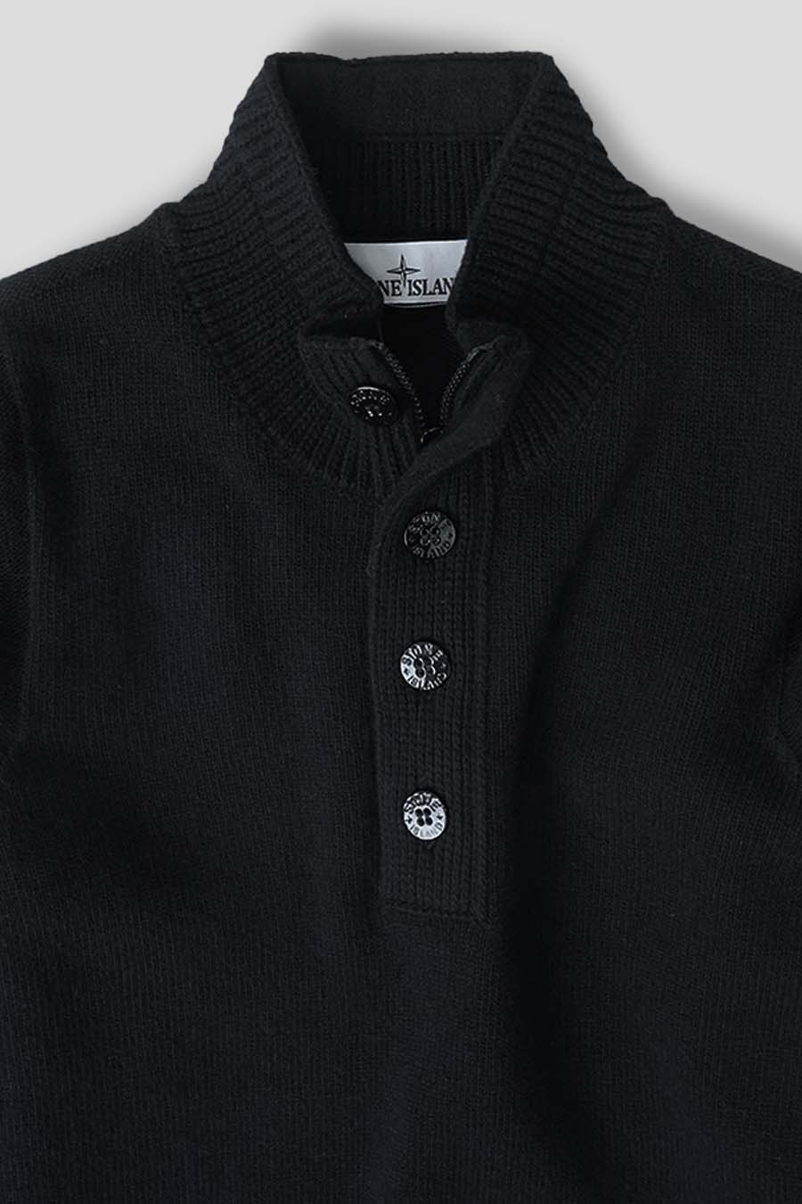 Stone Island - PULL À COL MONTANT NOIR - LE LABO STORE