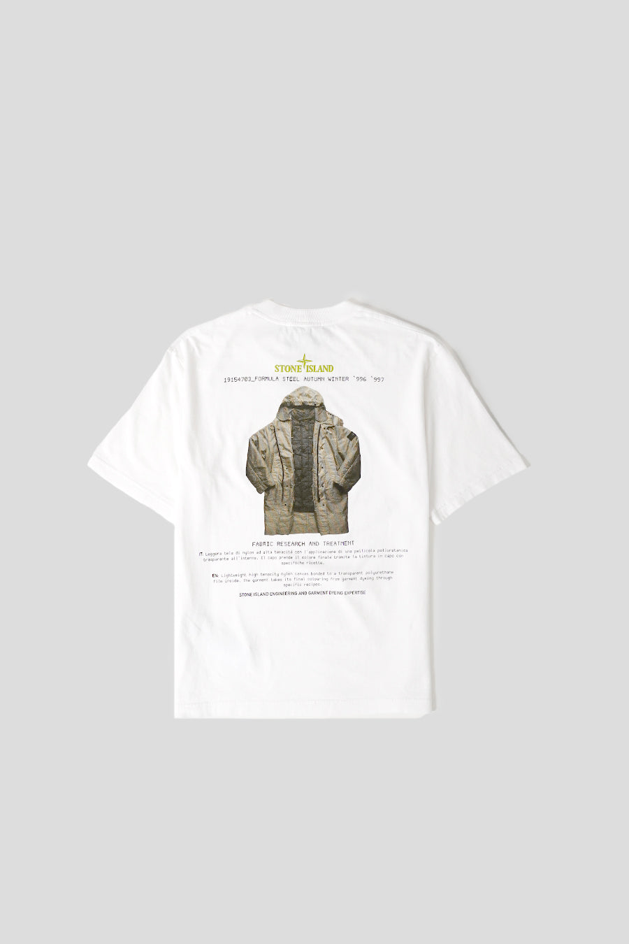 Stone Island - T-SHIRT ARCHIVIO FORMULA STEEL BLANC - LE LABO STORE