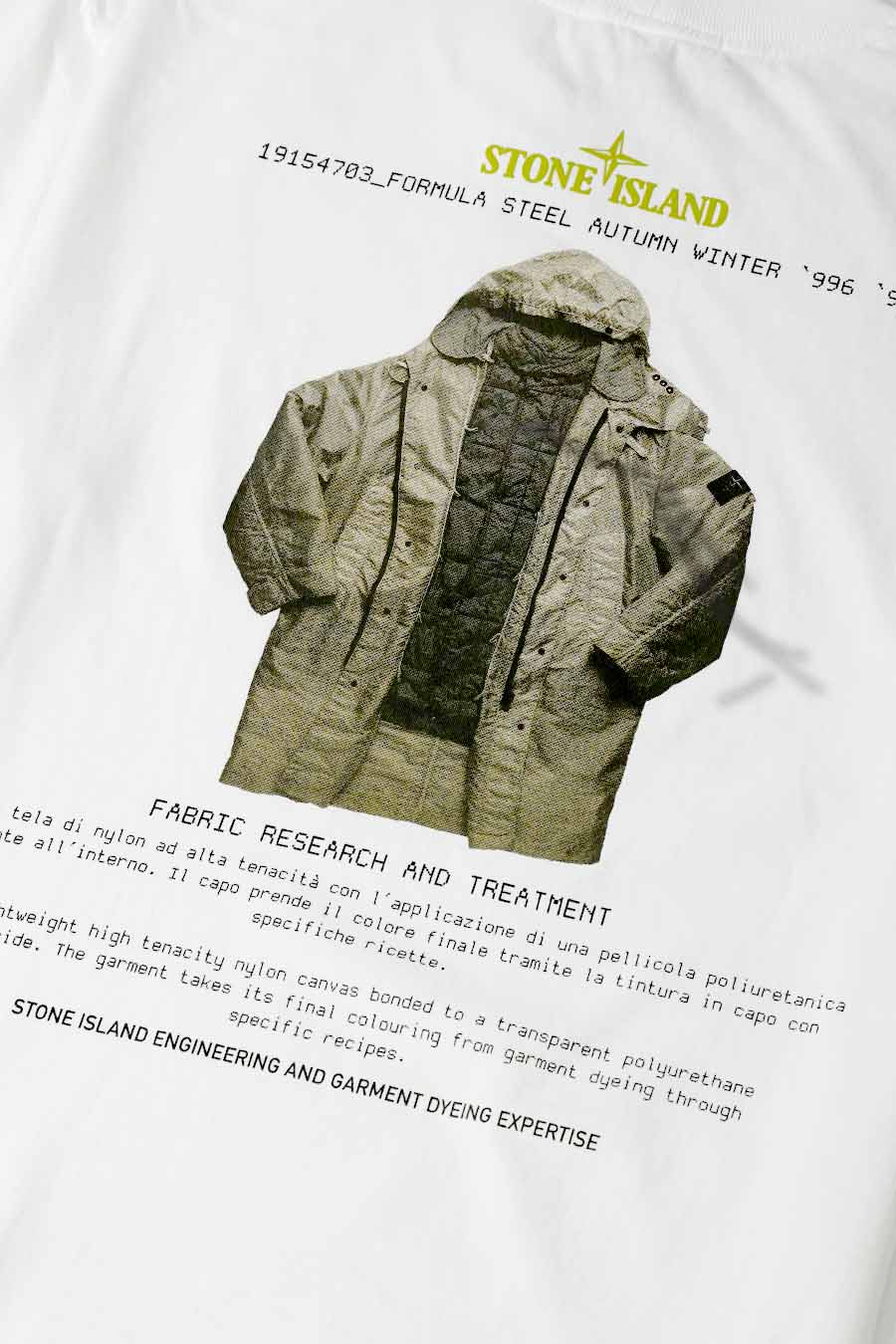 Stone Island - T-SHIRT ARCHIVIO FORMULA STEEL BLANC - LE LABO STORE