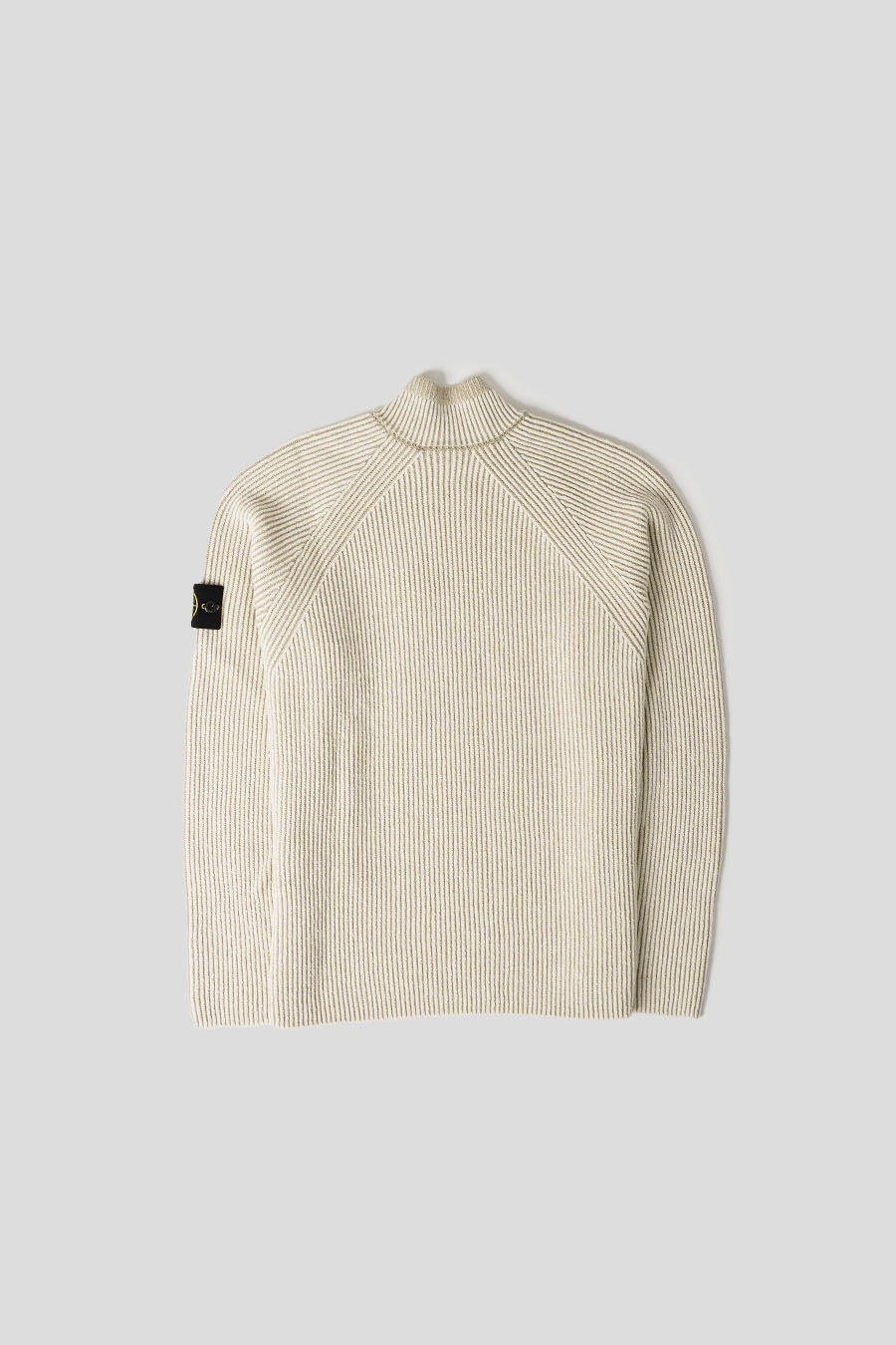 Stone Island - TRICOT EN MAILLE DEMI ZIP IVOIRE - LE LABO STORE