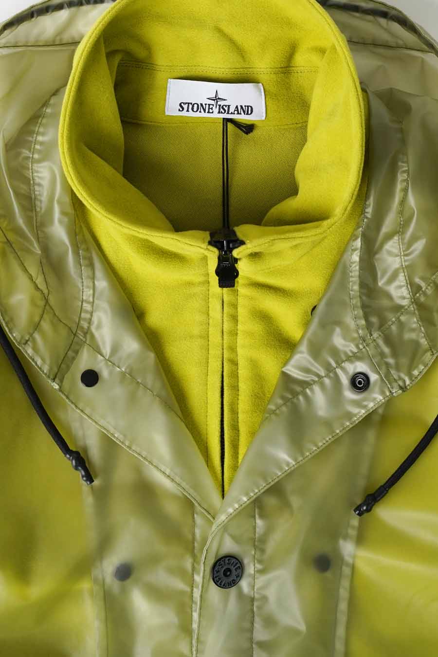 Stone Island - VESTE TRANSLUCENT COVER + COTTON MOLESKIN VERT FOUGÈRE - LE LABO STORE