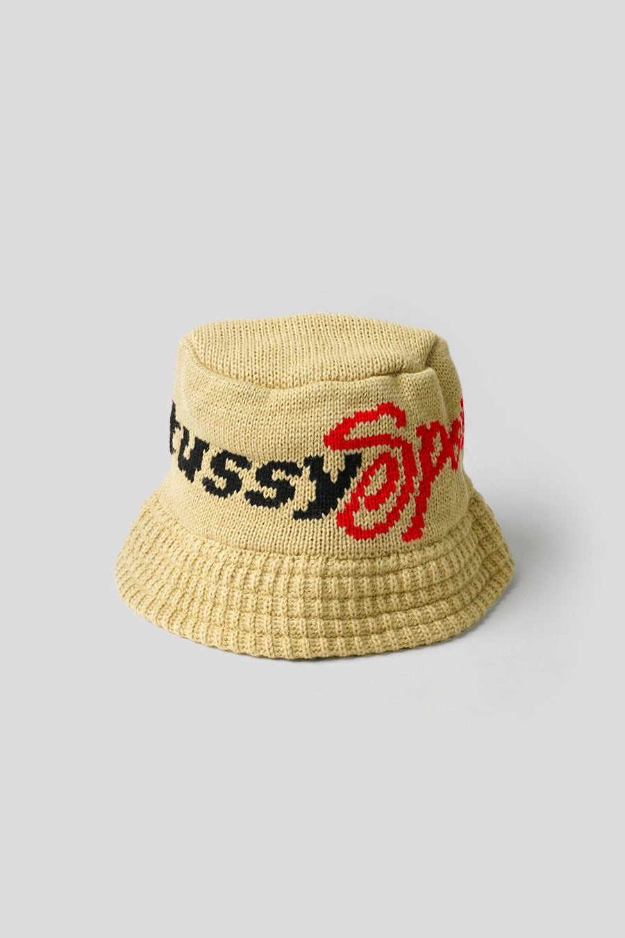 Stussy - KHAKI KNIT STUSSY SPORT BUCKET HAT - LE LABO STORE