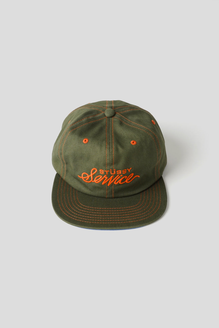 Stussy - CASQUETTE MID-DEPTH SERVICE STRAPBACK DEEP OLIVE - LE LABO STORE