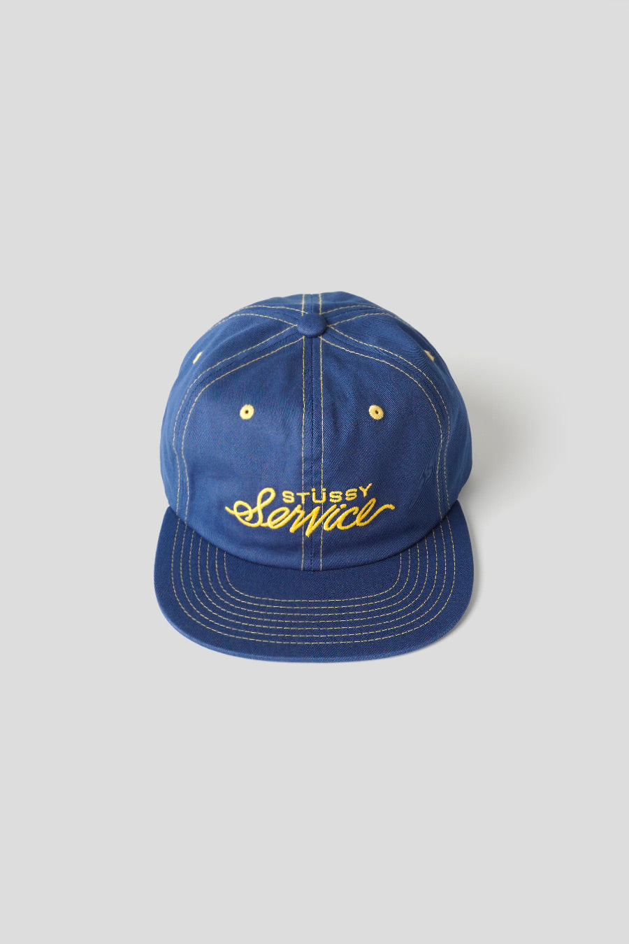 Stussy - NAVY MID-DEPTH SERVICE STRAPBACK CAP - LE LABO STORE